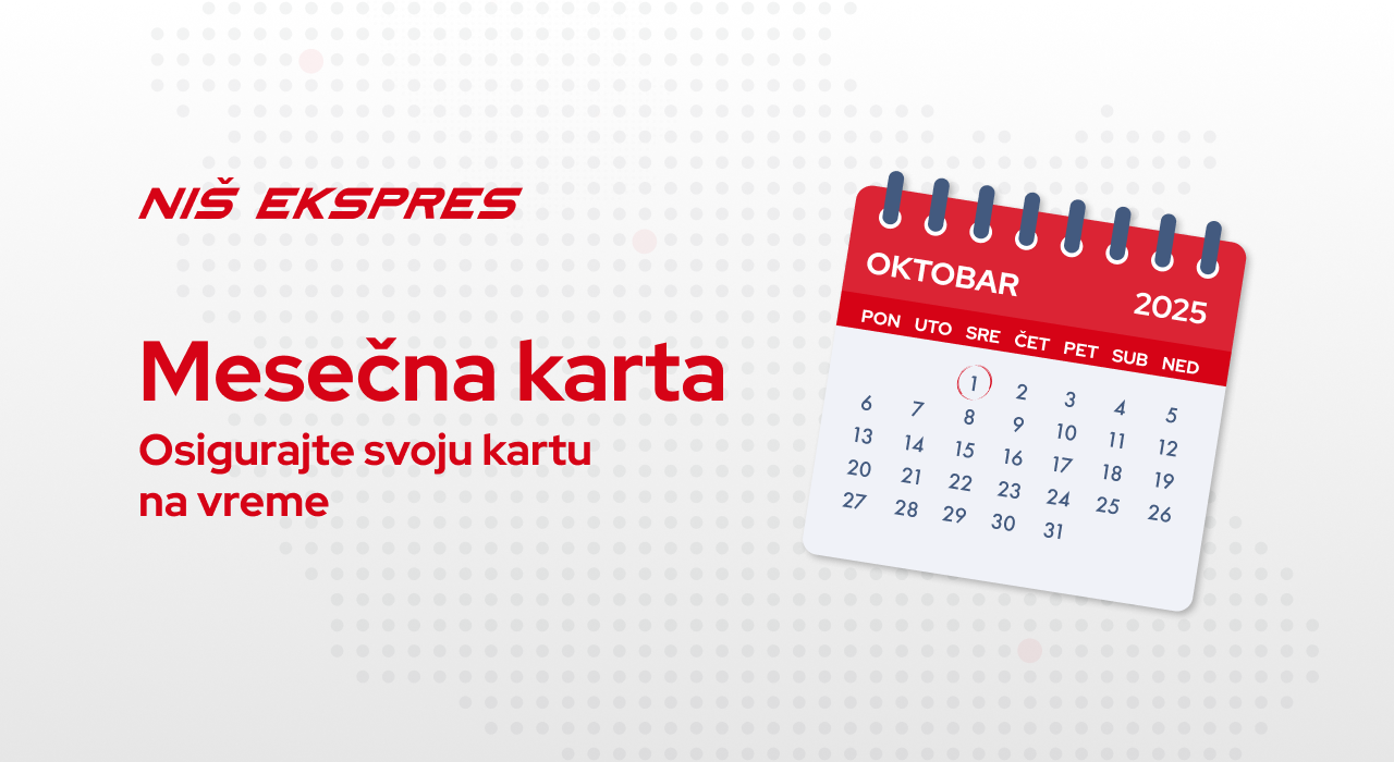mesečna karta oktobar